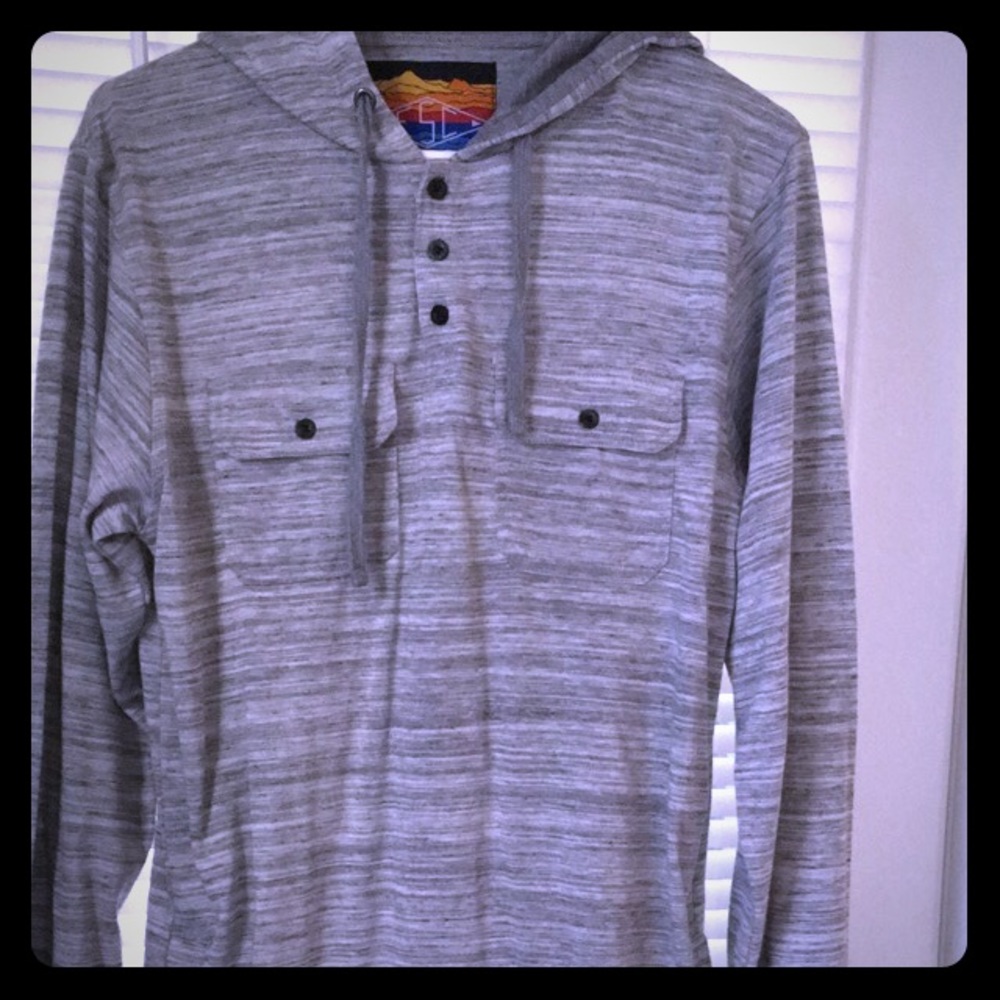 Empyre Surplus Co hooded qtr button long sleeve